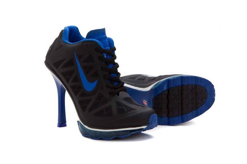 Nike Air femmes talons bottines Bleu Noir (3)